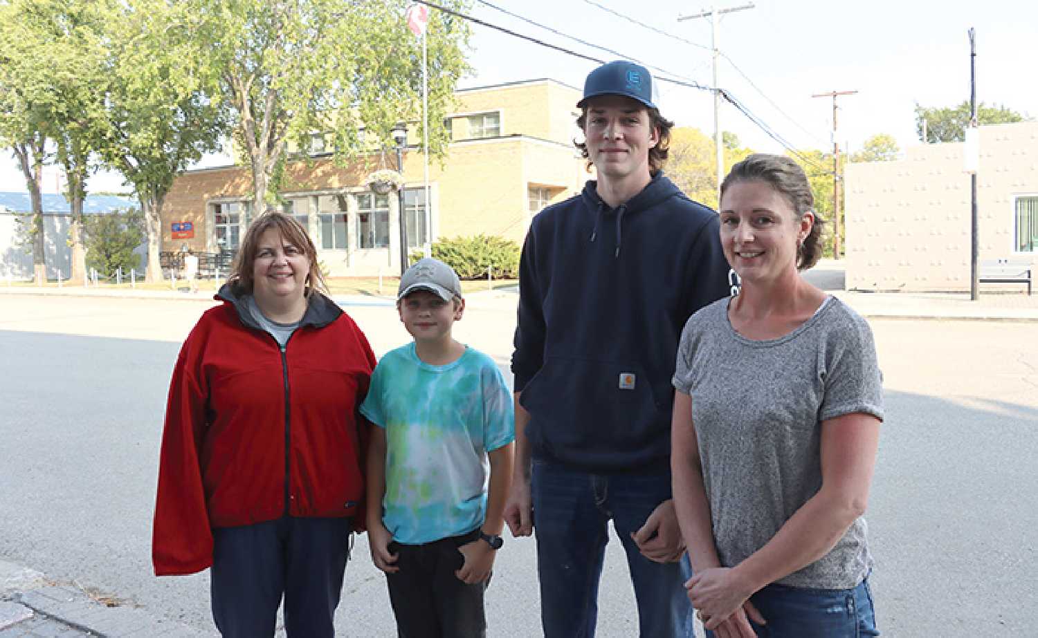 Moosomins 4-H Multi Club members (left) May and Lincoln Swanson, along with Kale and Trudi Holmstrom spoke about the groups interest for various program initiatives, such as sewing, public speaking, archery and more.
